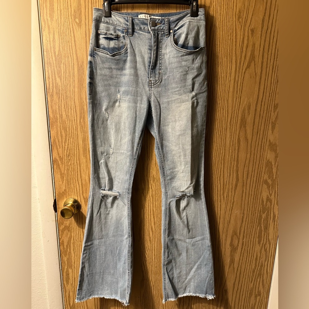Distressed Flare Jeans